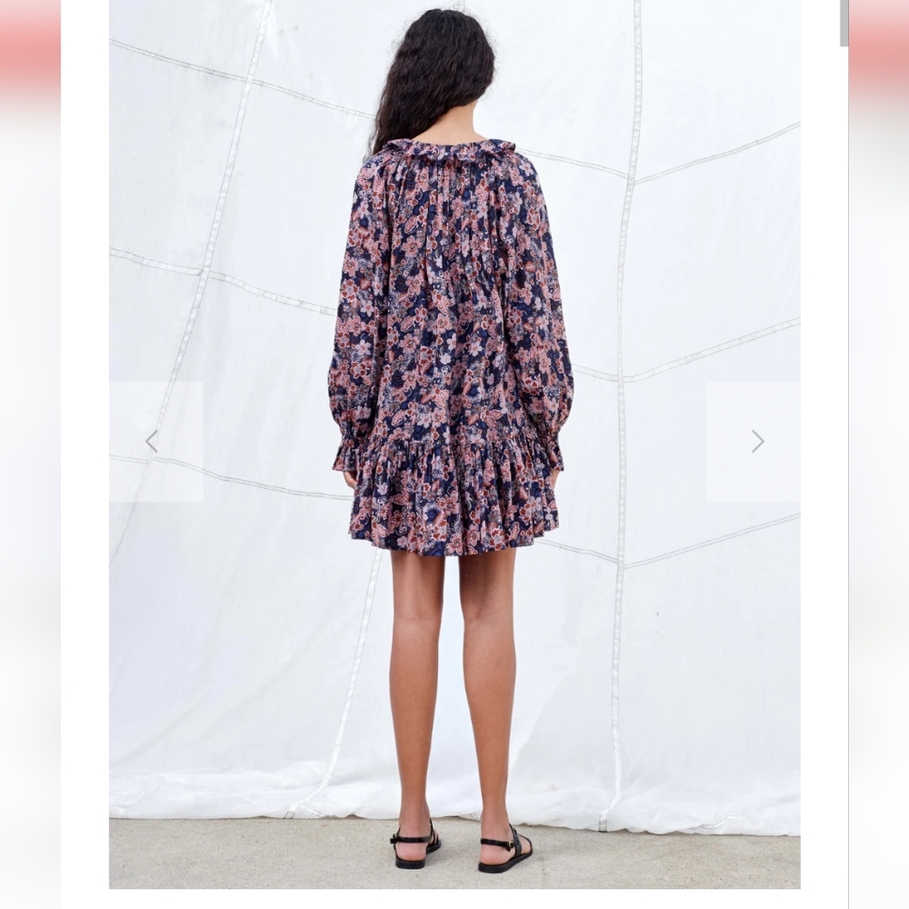 Sundry Oceana Dress Size 1 Navy and Pink Floral Size Small NWOT Anthropologie - Picture 4 of 6